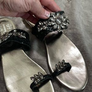 Sandals with crystals